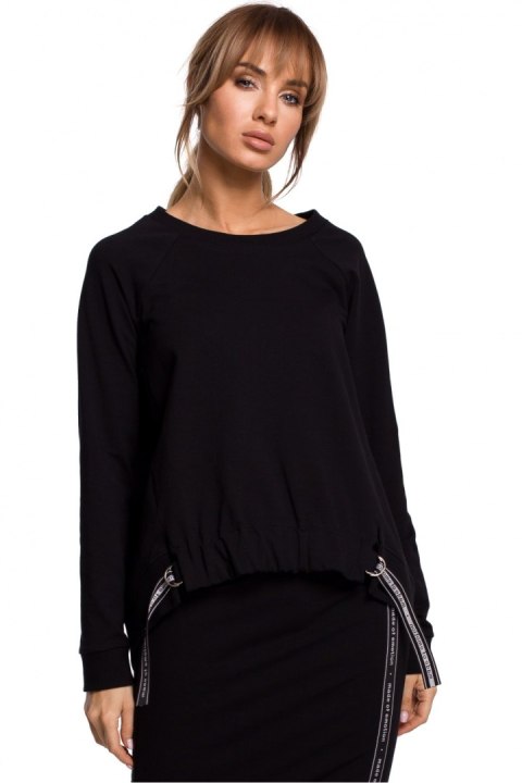 Bluza Damska Model MOE492 Black - Moe Moe Bluza Damska Model MOE492 Black - Moe Moe