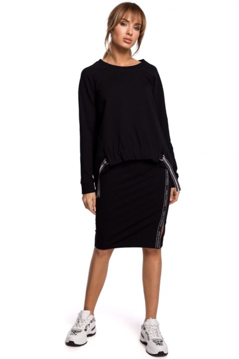 Bluza Damska Model MOE492 Black - Moe Moe Bluza Damska Model MOE492 Black - Moe Moe