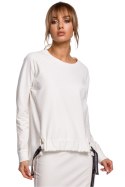 Bluza Damska Model MOE492 Ecru - Moe Moe Bluza Damska Model MOE492 Ecru - Moe Moe