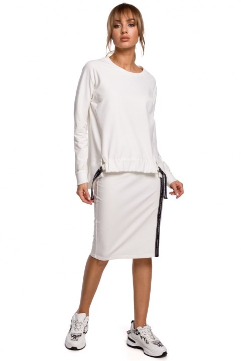 Bluza Damska Model MOE492 Ecru - Moe Moe Bluza Damska Model MOE492 Ecru - Moe Moe