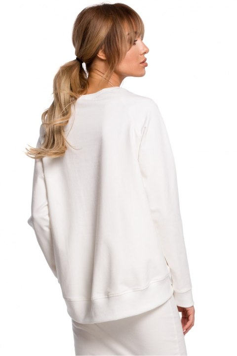 Bluza Damska Model MOE492 Ecru - Moe Moe Bluza Damska Model MOE492 Ecru - Moe Moe