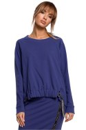 Bluza Damska Model MOE492 Indygo - Moe Moe Bluza Damska Model MOE492 Indygo - Moe Moe