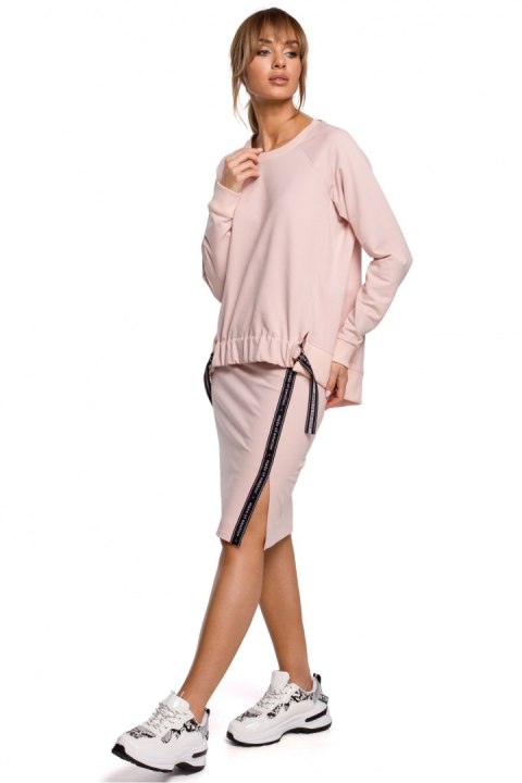 Bluza Damska Model MOE492 Pink - Moe Moe Bluza Damska Model MOE492 Pink - Moe Moe