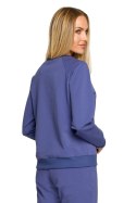 Bluza Damska Model MOE693 Indygo - Moe Moe Bluza Damska Model MOE693 Indygo - Moe Moe