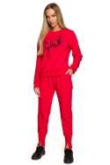 Bluza Damska Model MOE693 Red - Moe Moe Bluza Damska Model MOE693 Red - Moe Moe