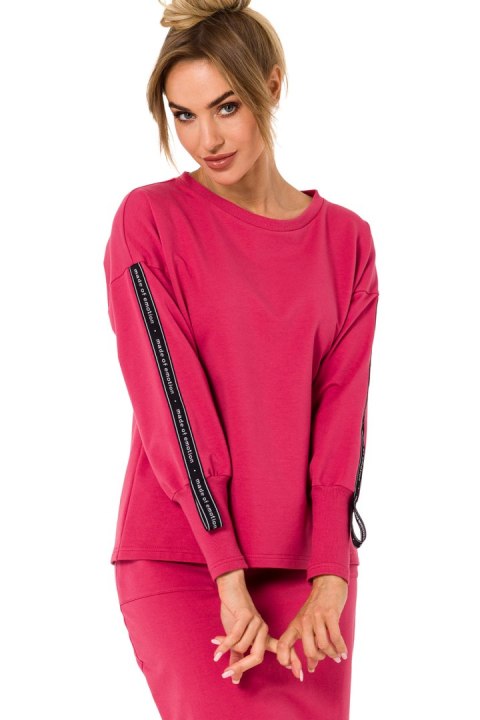 Bluza Damska Model MOE727 Coral - Moe Moe Bluza Damska Model MOE727 Coral - Moe Moe