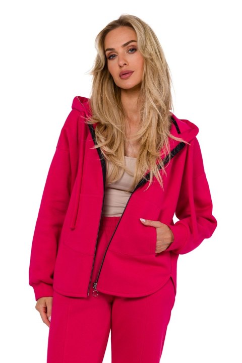 Bluza Damska Model MOE761 Malina - Moe Moe Bluza Damska Model MOE761 Malina - Moe Moe