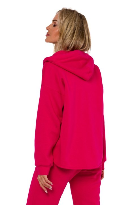 Bluza Damska Model MOE761 Malina - Moe Moe Bluza Damska Model MOE761 Malina - Moe Moe