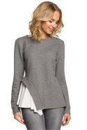 Bluzka Model MOE333 Grey - Moe Moe Bluzka Model MOE333 Grey - Moe Moe