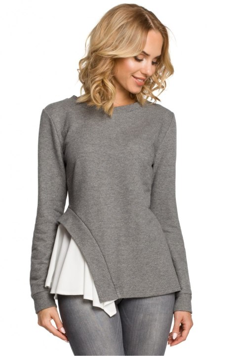 Bluzka Model MOE333 Grey - Moe Moe Bluzka Model MOE333 Grey - Moe Moe