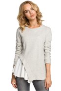 Bluzka Model MOE333 Popiel - Moe Moe Bluzka Model MOE333 Popiel - Moe Moe