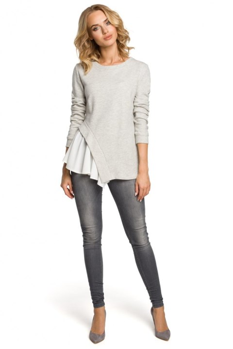 Bluzka Model MOE333 Popiel - Moe Moe Bluzka Model MOE333 Popiel - Moe Moe