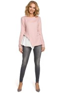 Bluzka Model MOE333 Powder Pink - Moe Moe Bluzka Model MOE333 Powder Pink - Moe Moe