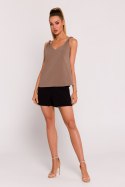 Bluzka Model MOE792 Cacao - Moe Moe Bluzka Model MOE792 Cacao - Moe Moe