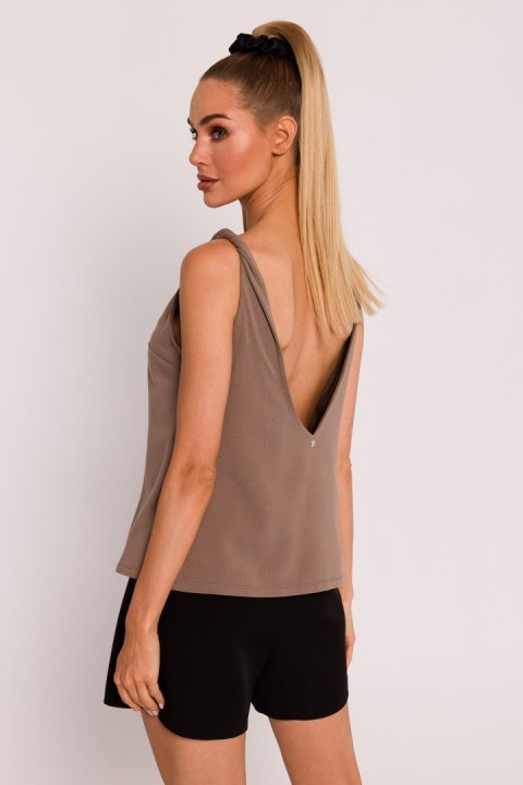 Bluzka Model MOE792 Cacao - Moe Moe Bluzka Model MOE792 Cacao - Moe Moe