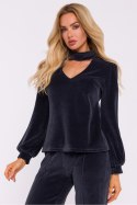 Bluzka Model MOE831 Grafit - Moe Moe Bluzka Model MOE831 Grafit - Moe Moe