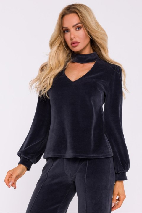 Bluzka Model MOE831 Grafit - Moe Moe Bluzka Model MOE831 Grafit - Moe Moe