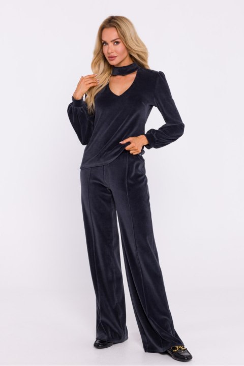 Bluzka Model MOE831 Grafit - Moe Moe Bluzka Model MOE831 Grafit - Moe Moe