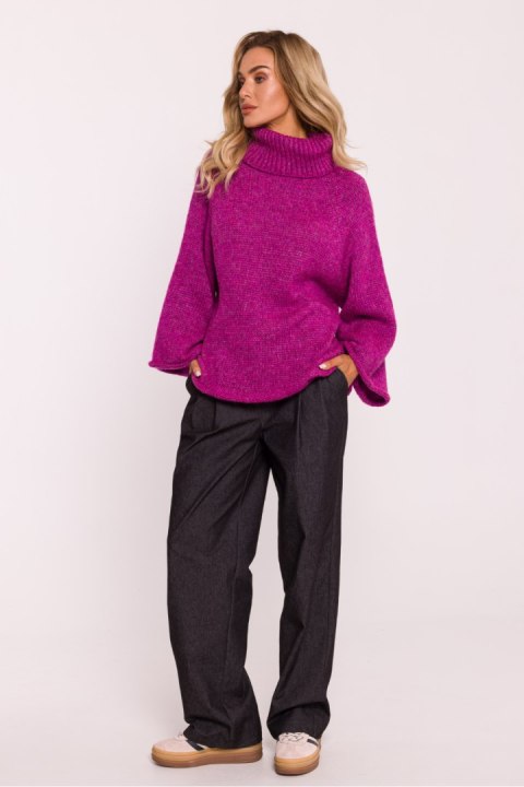Golf Damski Model MOE822 Amarant - Moe Moe Golf Damski Model MOE822 Amarant - Moe Moe