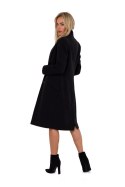 Płaszcz Damski Model MOE758 Black - Moe Moe Płaszcz Damski Model MOE758 Black - Moe Moe