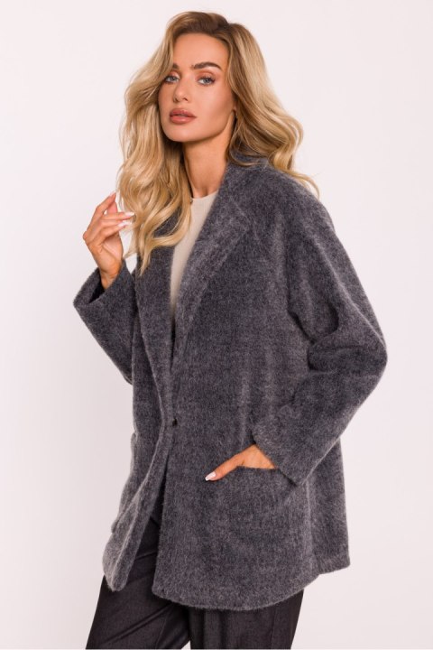 Płaszcz Damski Model MOE808 Grey - Moe Moe Płaszcz Damski Model MOE808 Grey - Moe Moe