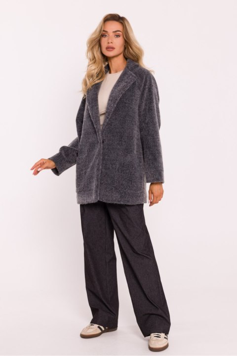 Płaszcz Damski Model MOE808 Grey - Moe Moe Płaszcz Damski Model MOE808 Grey - Moe Moe