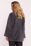 Płaszcz Damski Model MOE808 Grey - Moe Moe Płaszcz Damski Model MOE808 Grey - Moe Moe