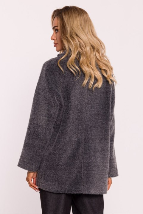 Płaszcz Damski Model MOE808 Grey - Moe Moe Płaszcz Damski Model MOE808 Grey - Moe Moe