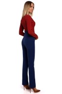 Spodnie Damskie Model MOE530 Navy - Moe Moe Spodnie Damskie Model MOE530 Navy - Moe Moe