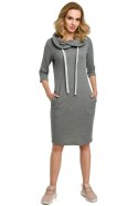Sukienka Model MOE391 Grey - Moe Moe Sukienka Model MOE391 Grey - Moe Moe