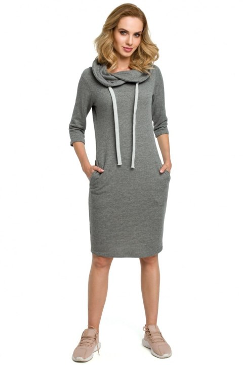 Sukienka Model MOE391 Grey - Moe Moe Sukienka Model MOE391 Grey - Moe Moe
