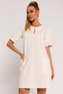 Sukienka Model MOE788 Śmietana - Moe Moe Sukienka Model MOE788 Śmietana - Moe Moe