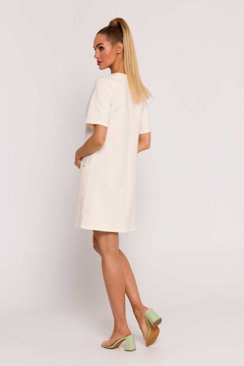 Sukienka Model MOE788 Śmietana - Moe Moe Sukienka Model MOE788 Śmietana - Moe Moe