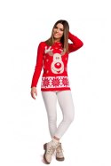 Sweter Damski Model MXS04 Red - Moe Moe Sweter Damski Model MXS04 Red - Moe Moe