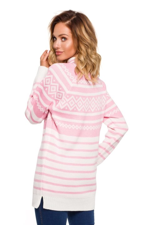 Sweter Damski Model MXS08 Pink - Moe Moe Sweter Damski Model MXS08 Pink - Moe Moe