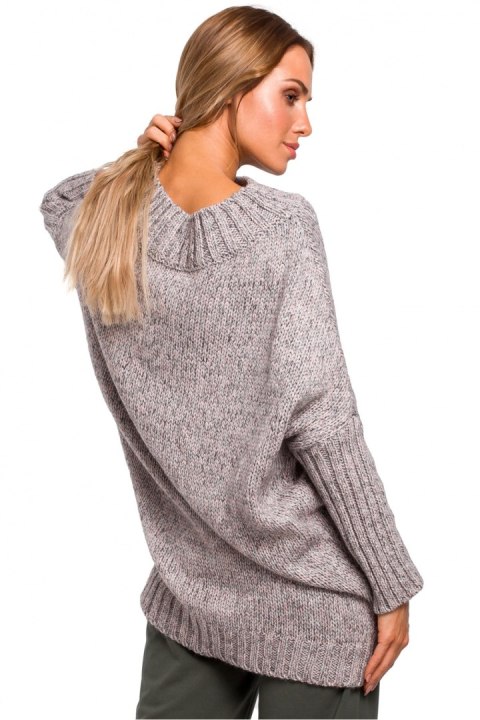 Sweter Damski Model MOE470 Grey - Moe Moe Sweter Damski Model MOE470 Grey - Moe Moe