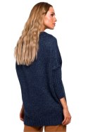 Sweter Damski Model MOE470 Navy - Moe Moe Sweter Damski Model MOE470 Navy - Moe Moe