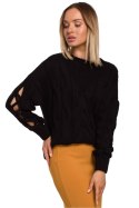 Sweter Damski Model MOE539 Black - Moe Moe Sweter Damski Model MOE539 Black - Moe Moe