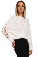 Sweter Damski Model MOE539 Ecru - Moe Moe Sweter Damski Model MOE539 Ecru - Moe Moe