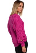 Sweter Damski Model MOE539 Fuksja - Moe Moe Sweter Damski Model MOE539 Fuksja - Moe Moe