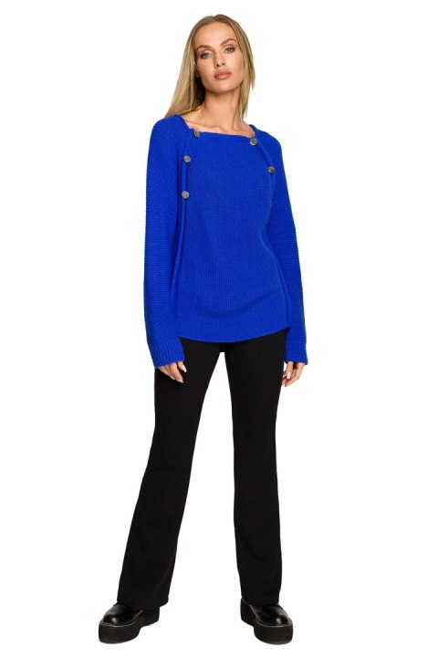 Sweter Damski Model MOE712 Szafir - Moe Moe Sweter Damski Model MOE712 Szafir - Moe Moe