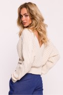 Sweter Damski Model MOE809 Kość Słoniowa - Moe Moe Sweter Damski Model MOE809 Kość Słoniowa - Moe Moe