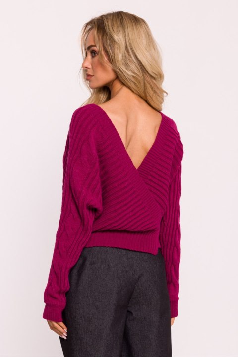 Sweter Damski Model MOE809 Pink - Moe Moe Sweter Damski Model MOE809 Pink - Moe Moe