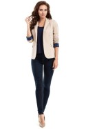 Żakiet Model MOE243 Beige - Moe Moe Żakiet Model MOE243 Beige - Moe Moe