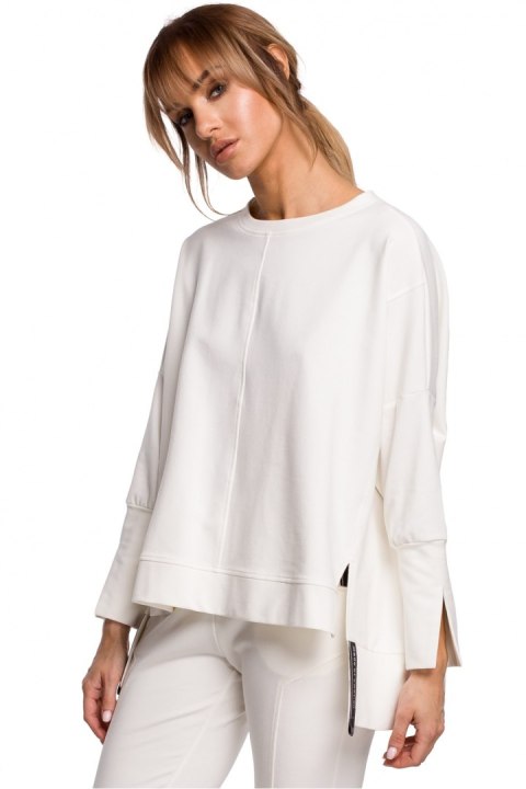 Bluza Damska Model MOE491 Ecru - Moe Moe Bluza Damska Model MOE491 Ecru - Moe Moe