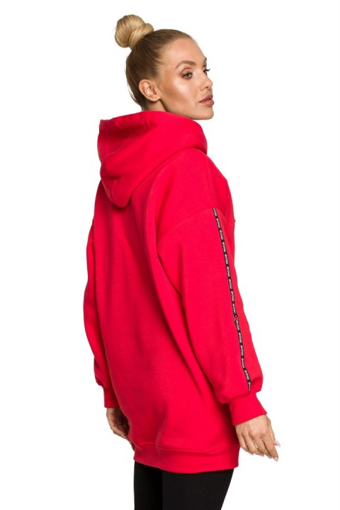 Bluza Damska Model MOE696 Red - Moe Moe Bluza Damska Model MOE696 Red - Moe Moe