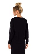 Bluza Damska Model MOE727 Black - Moe Moe Bluza Damska Model MOE727 Black - Moe Moe