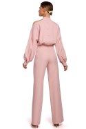 Kombinezon Damski Model MOE528 Powder Pink - Moe Moe Kombinezon Damski Model MOE528 Powder Pink - Moe Moe