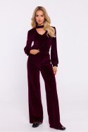 Spodnie Damskie Model MOE830 Bordo - Moe Moe Spodnie Damskie Model MOE830 Bordo - Moe Moe