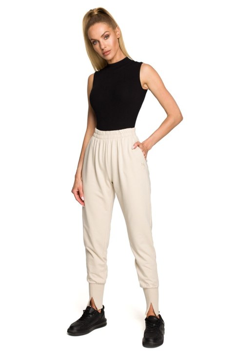 Spodnie Dresowe Model MOE692 Piasek - Moe Moe Spodnie Dresowe Model MOE692 Piasek - Moe Moe